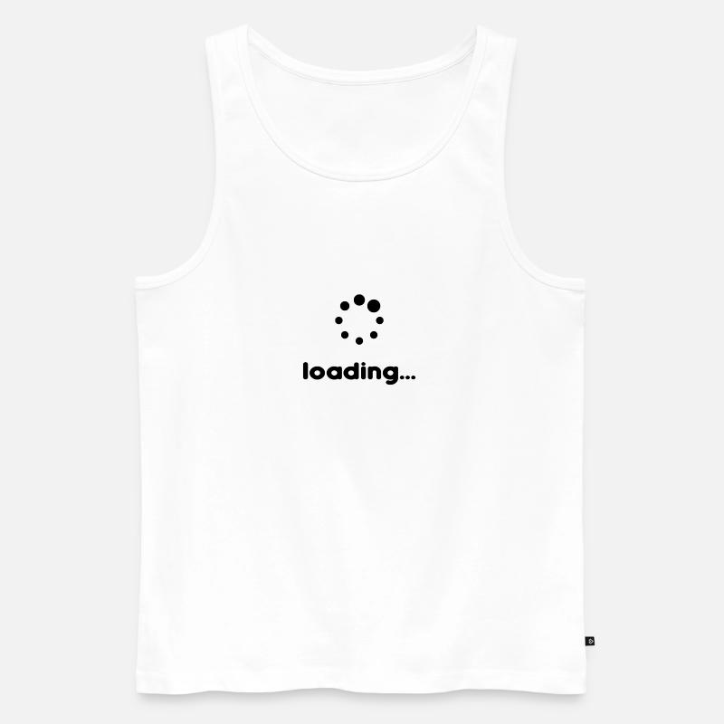Bitte warten - Loading... - Männer Premium Bio Tank Top - Weiß