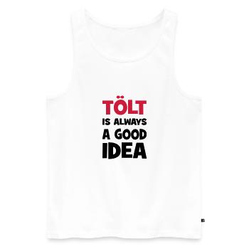 tölt is always a good idea - Männer Premium Bio Tank Top - Weiß - Vorne - Michal (187cm)