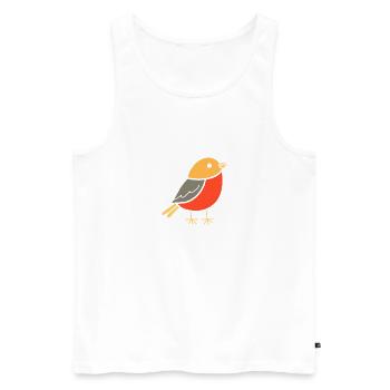 rougge 5 - Débardeur bio Premium Homme - blanc - Devant - Michal (187cm)