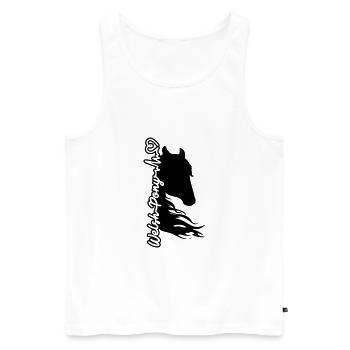 Poney gallois battement de coeur cheval cheval amour battement de coeur - Débardeur bio Premium Homme - blanc - Devant - Michal (187cm)