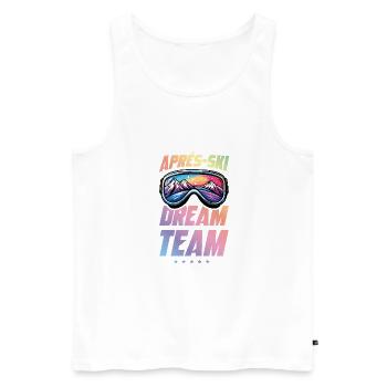Après Ski Dream Team Ski Goggles - Men's Premium Organic Tank Top - white - Front - Michal (187cm)