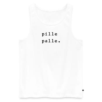 Pillepalle. - Männer Premium Bio Tank Top - Weiß - Vorne - AI Model Male 178 light (178cm)