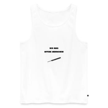 Chirurg OTA OP Ich mag offene Menschen! Spruch - Männer Premium Bio Tank Top - Weiß - Vorne - Michal (187cm)