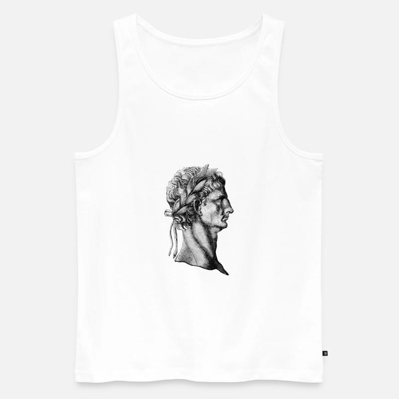 Julius Caesar - Schwarz - Männer Premium Bio Tank Top - Weiß