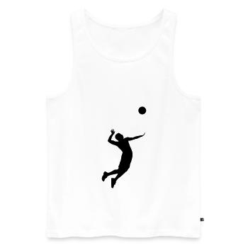 Volleyball, Volleyball Player - Débardeur bio Premium Homme - blanc - Devant - Michal (187cm)