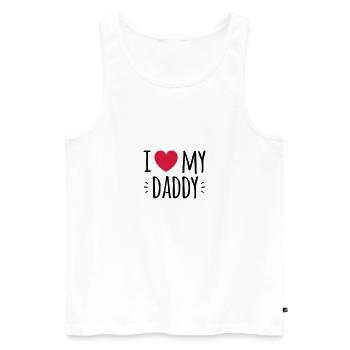 " i love my daddy " - Men's Premium Organic Tank Top - white - Front - AI Model Male 178 light (178cm)