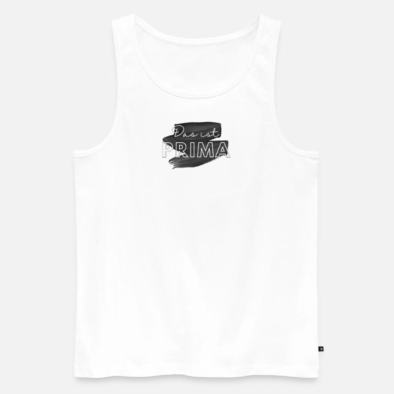 das ist prima - Männer Premium Bio Tank Top - Weiß
