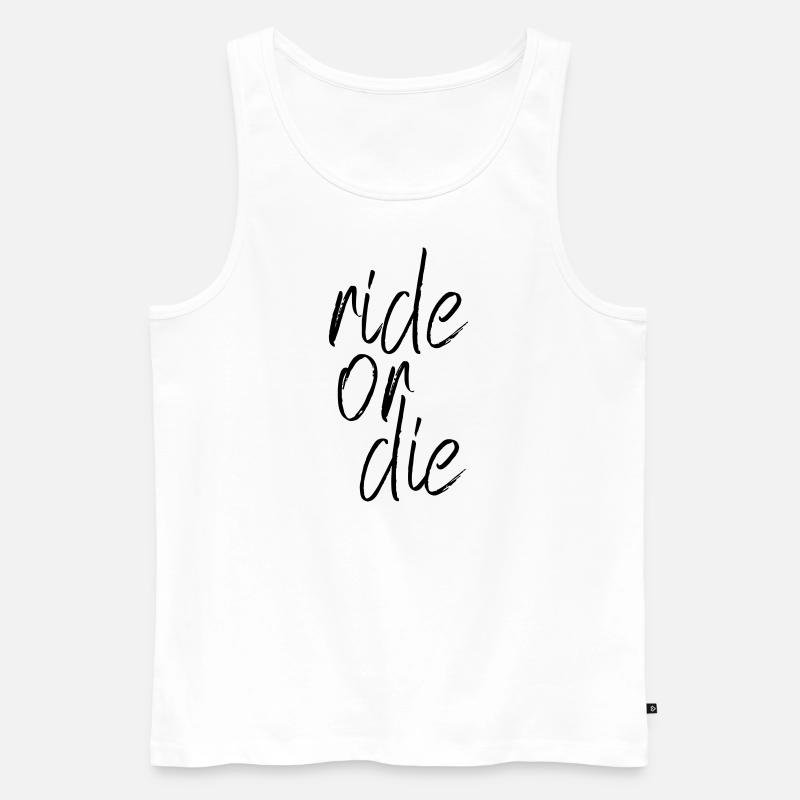 fahr oder stirb - Männer Premium Bio Tank Top - Weiß