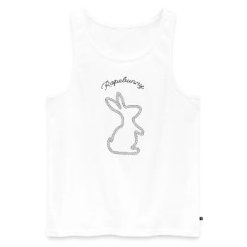 Ropebunny black - Männer Premium Bio Tank Top - Weiß - Vorne - Michal (187cm)