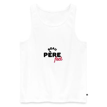 beau-pèrefect cadeau beau-papa anniversaire humour - Débardeur bio Premium Homme - blanc - Devant - Michal (187cm)
