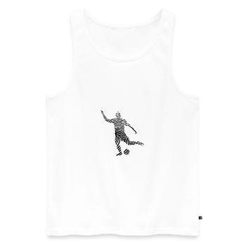 Football Fingerabduck - identity-gift-football - Men's Premium Organic Tank Top - white - Front - Michal (187cm)