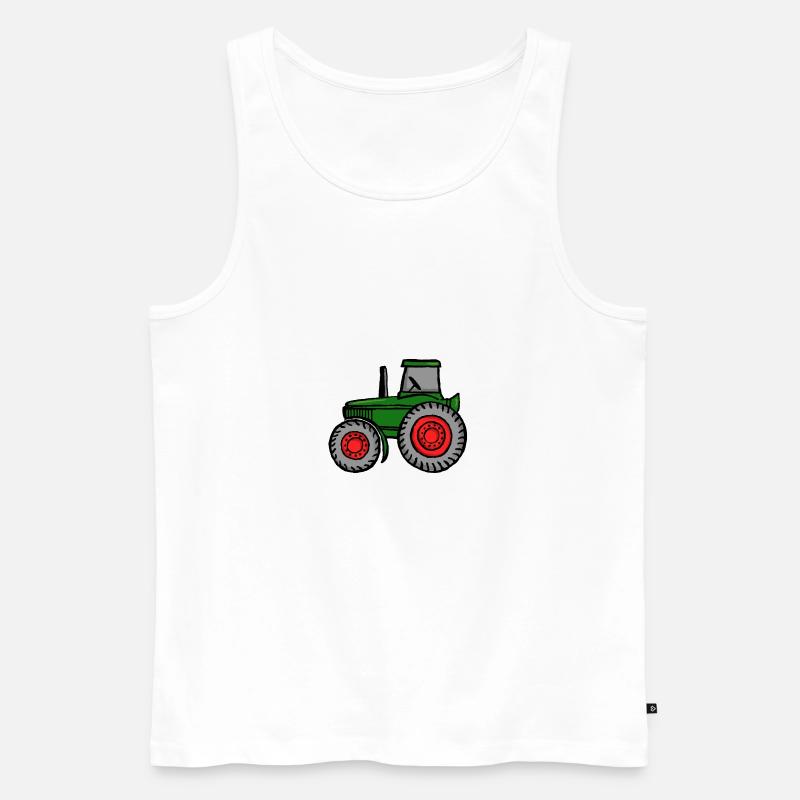 Traktor - Männer Premium Bio Tank Top - Weiß