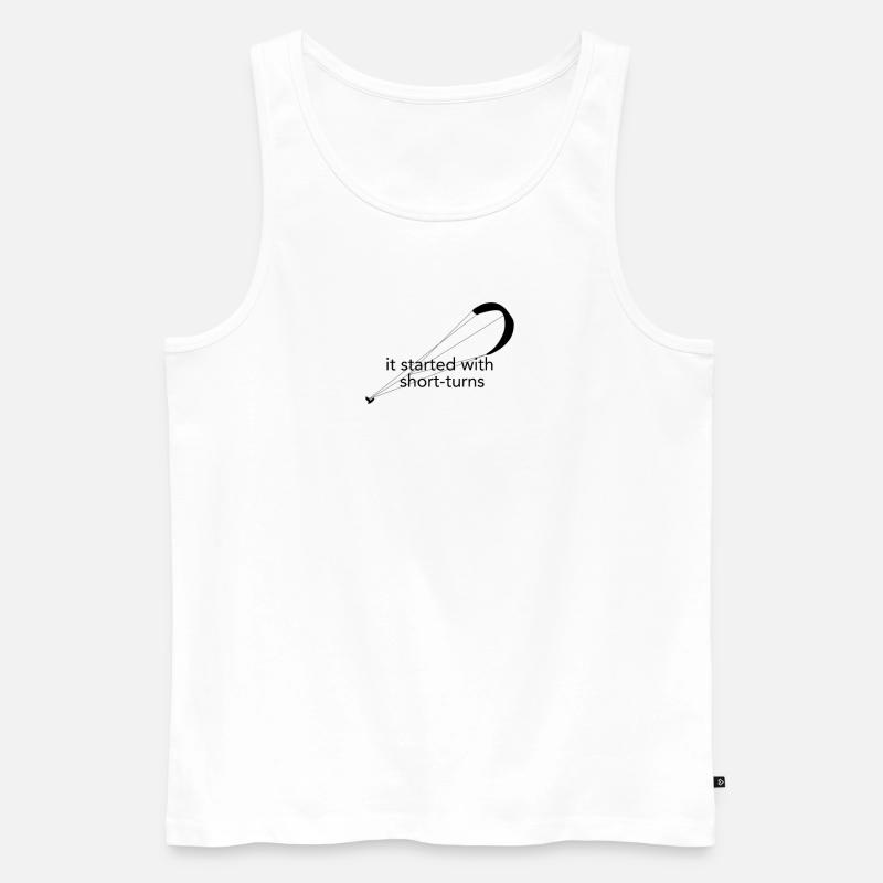 Kite Surfing Geschenkidee - Männer Premium Bio Tank Top - Weiß