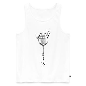 Badminton - Débardeur bio Premium Homme - blanc - Devant - Michal (187cm)