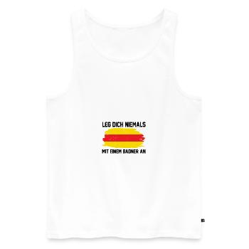 Baden Spruch | Badener Badner Badisch Geschenkidee - Männer Premium Bio Tank Top - Weiß - Vorne - AI Model Male 178 light (178cm)