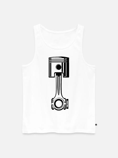 Kolben - Männer Premium Bio Tank Top - Weiß