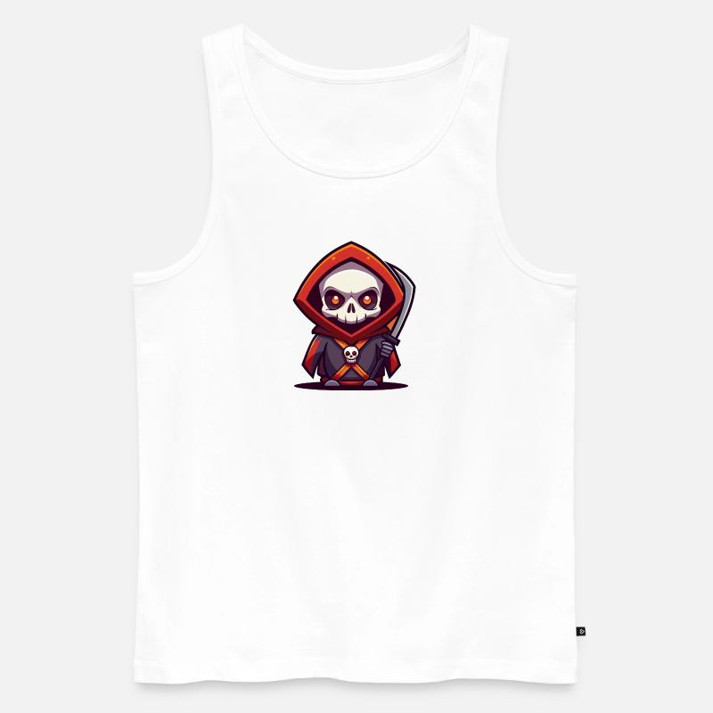 Grim Reaper - Männer Premium Bio Tank Top - Weiß