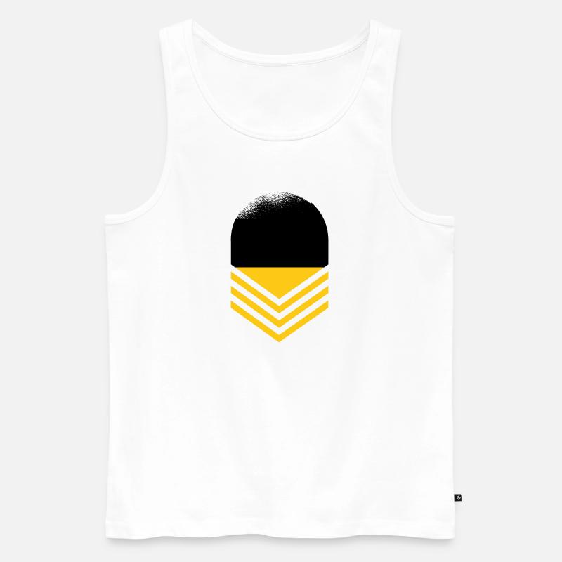 Drapeau du Bade-Wurtemberg Heimat Stuttgart - Débardeur bio Premium Homme - blanc