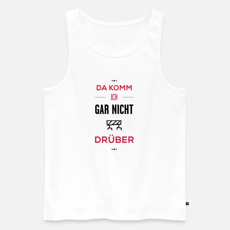 gar nicht drüber - Männer Premium Bio Tank Top - Weiß