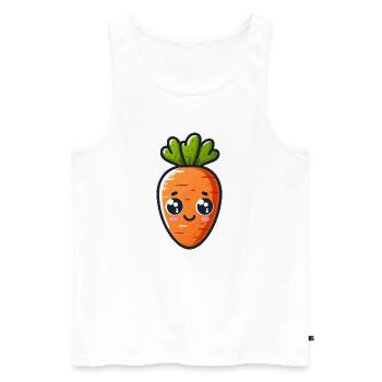Cute Carrot - Men's Premium Organic Tank Top - white - Front - Michal (187cm)