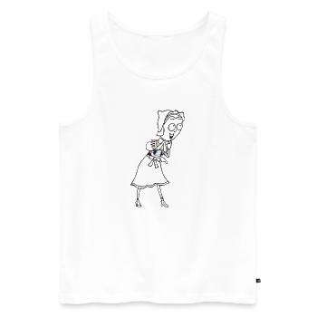 SERBSKA JANKA - kontur - - Männer Premium Bio Tank Top - Weiß - Vorne - AI Model Male 178 light (178cm)
