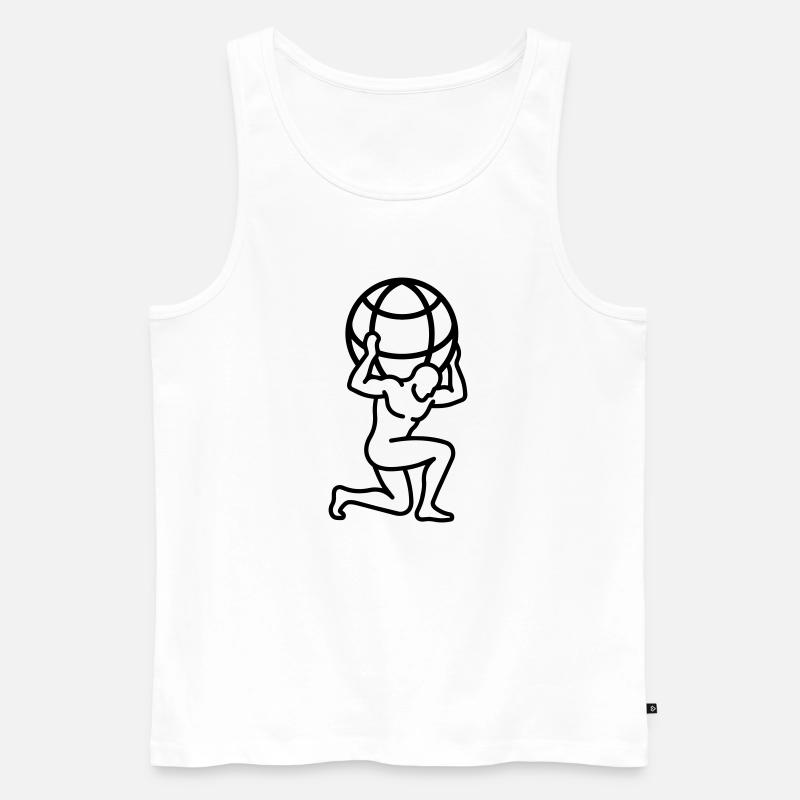 Kugel - Männer Premium Bio Tank Top - Weiß
