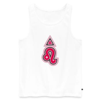 Zodiac-Stammes-Löwe und Feuer - Männer Premium Bio Tank Top - Weiß - Vorne - Michal (187cm)