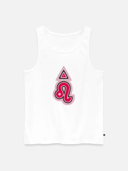 Zodiac Tribal Leo and Fire - Men's Premium Organic Tank Top - white