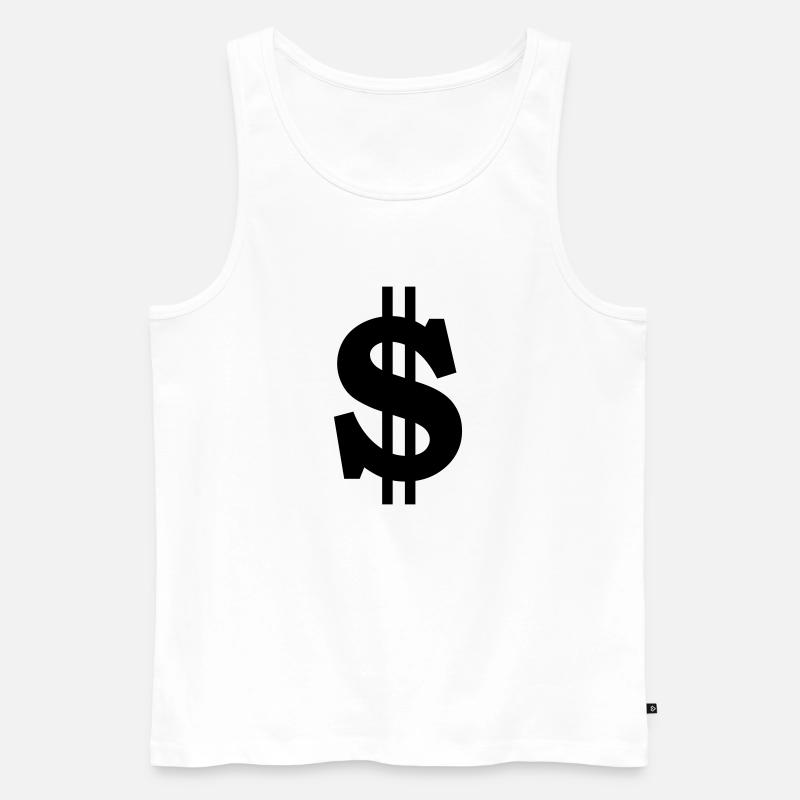 dollar - Männer Premium Bio Tank Top - Weiß
