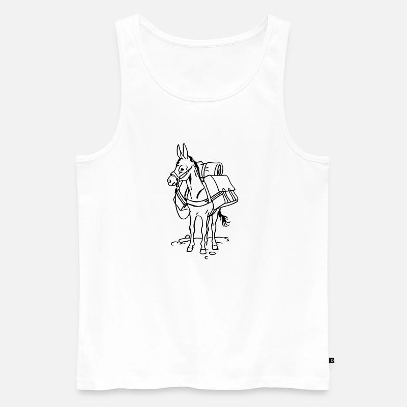 Packesel - Männer Premium Bio Tank Top - Weiß