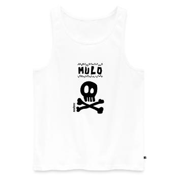 Mulo - Männer Premium Bio Tank Top - Weiß - Vorne - Michal (187cm)