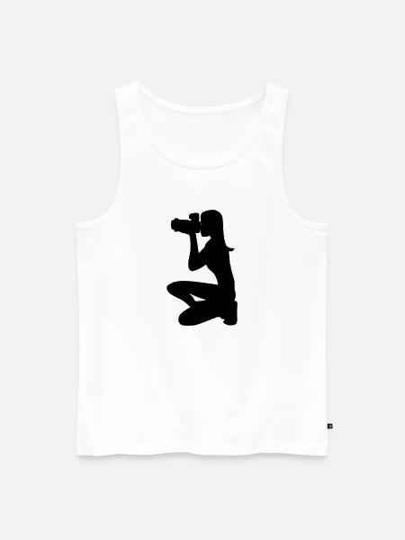 Female Photographer - Männer Premium Bio Tank Top - Weiß