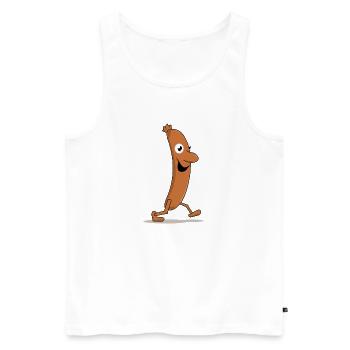 Würstchen - Männer Premium Bio Tank Top - Weiß - Vorne - Michal (187cm)