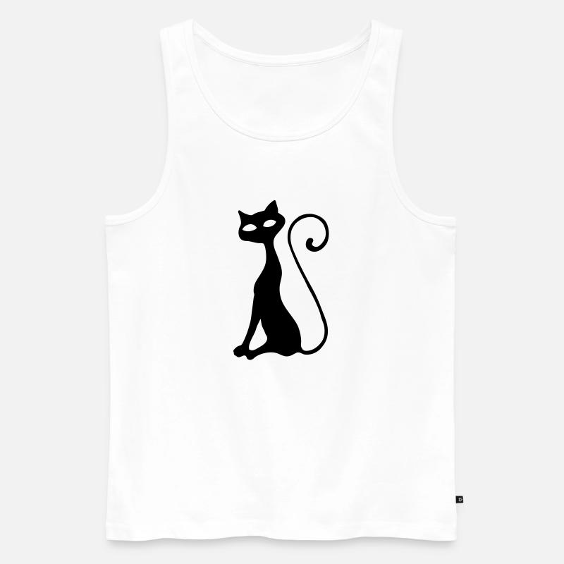 cat - Männer Premium Bio Tank Top - Weiß