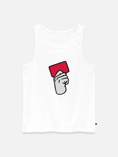 Rote Karte - Männer Premium Bio Tank Top - Weiß