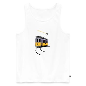 Electrico de Lisboa - Männer Premium Bio Tank Top - Weiß - Vorne - AI Model Male 178 light (178cm)