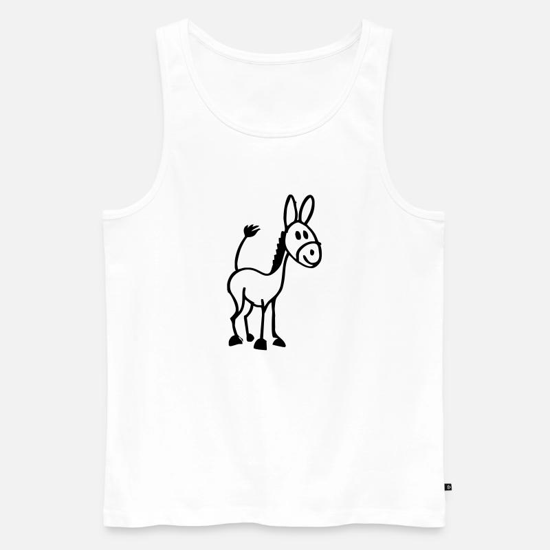 Kleiner Esel - Männer Premium Bio Tank Top - Weiß