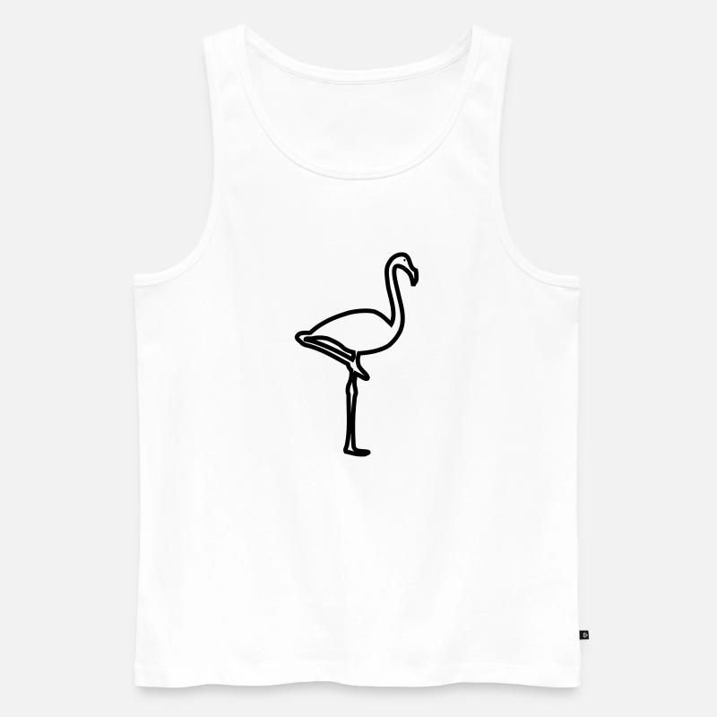 Flamingo - Männer Premium Bio Tank Top - Weiß