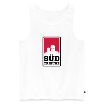 Süd Tribüne - Männer Premium Bio Tank Top - Weiß - Vorne - AI Model Male 178 light (178cm)