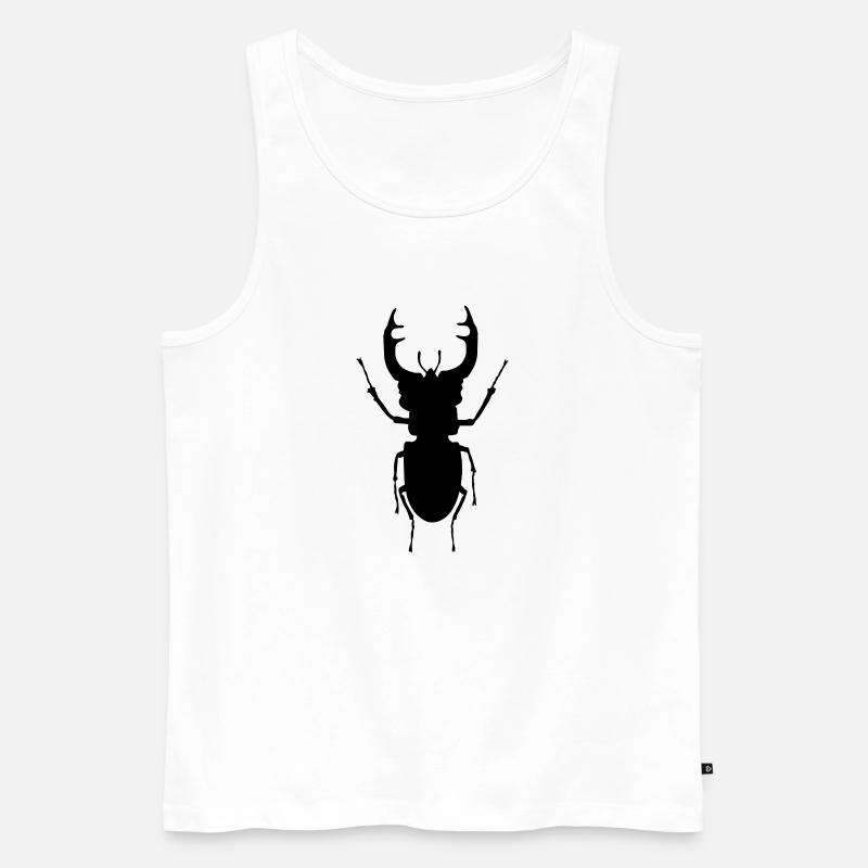 Hirsch _Lenkrad_c1 - Männer Premium Bio Tank Top - Weiß
