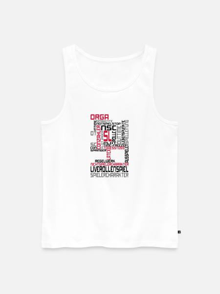 Textwolke LARP - Männer Premium Bio Tank Top - Weiß