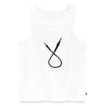 Electrician - Men's Premium Organic Tank Top - white - Front - AI Model Male 178 light (178cm)
