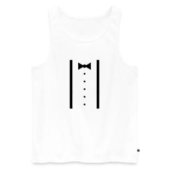 Hosenträger - Männer Premium Bio Tank Top - Weiß - Vorne - Michal (187cm)