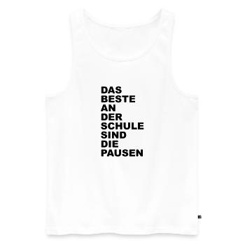 Das Beste der Schule - Männer Premium Bio Tank Top - Weiß - Vorne - AI Model Male 178 light (178cm)