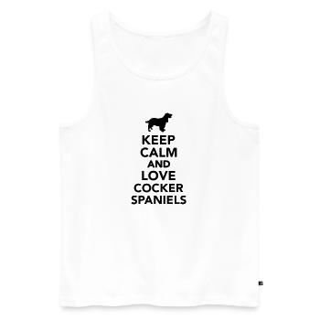 Cocker Spaniel - Männer Premium Bio Tank Top - Weiß - Vorne - Michal (187cm)