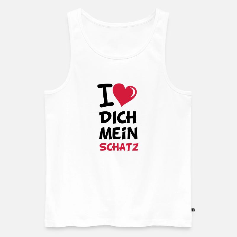 liebe_mein_schatz02 - Männer Premium Bio Tank Top - Weiß