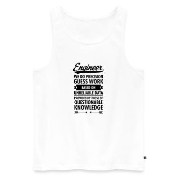 Engineer... - Männer Premium Bio Tank Top - Weiß - Vorne - AI Model Male 178 light (178cm)