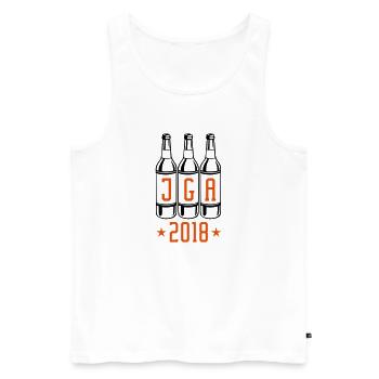 jga 2018 bier - Männer Premium Bio Tank Top - Weiß - Vorne - AI Model Male 178 light (178cm)