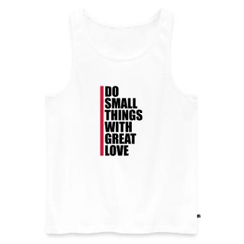 Quote do small things - Men's Premium Organic Tank Top - white - Front - Michal (187cm)