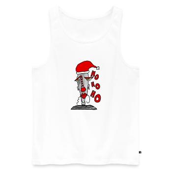 ho ho ho - Männer Premium Bio Tank Top - Weiß - Vorne - Michal (187cm)